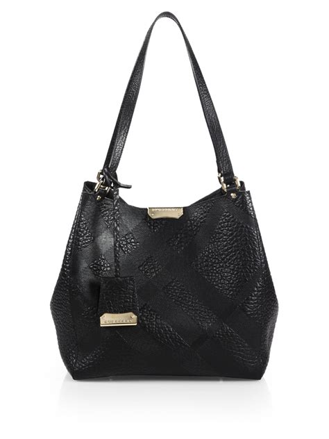 canterbury tote burberry|black leather burberry handbag.